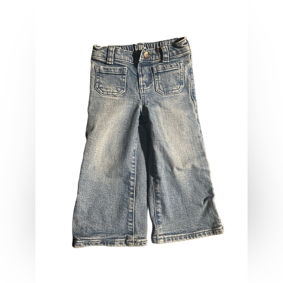 Toddler Girls’ Gymboree Wide Leg Patch Pocket Jeans - Picture 1 of 3